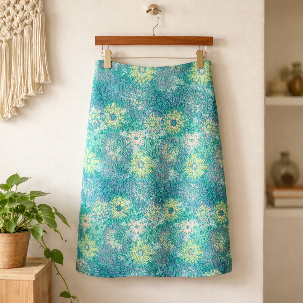 Tina 60s fiori azzurri