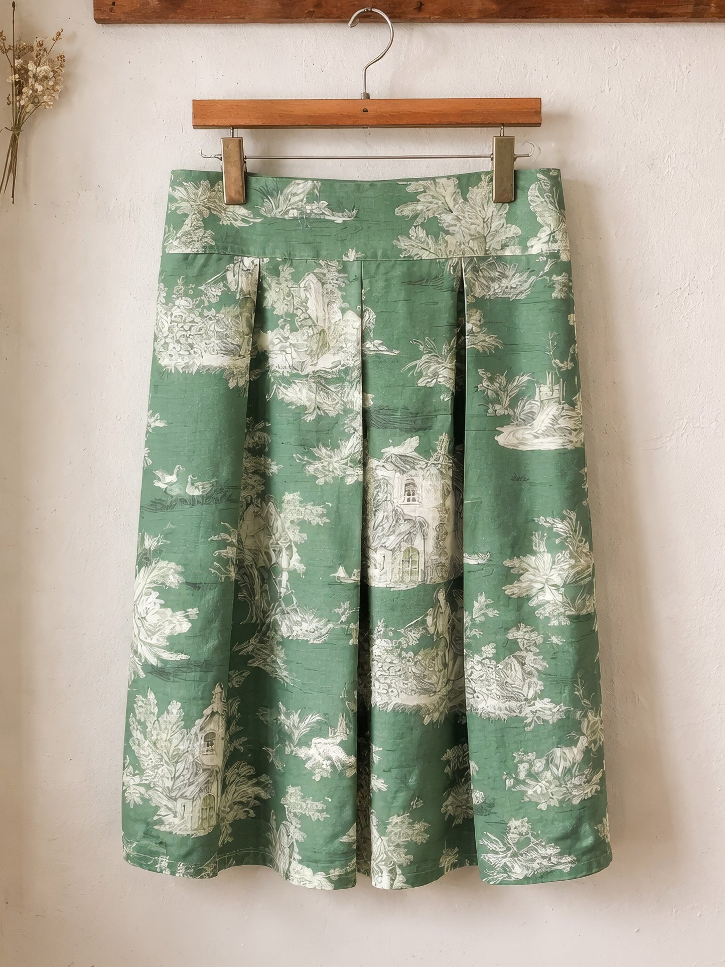 Toile de Joui verde. Modello Anna